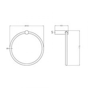 Porte-serviettes cerceau circulaire satiné…
