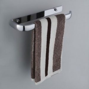 Porte-serviettes contemporain en laiton chromé