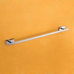 Porte-serviettes contemporain en laiton chromé 59.8 x 6.2 x 4 cm