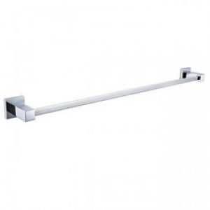 Porte-serviettes contemporain en laiton chromé 63 x 6.5 x 4 cm