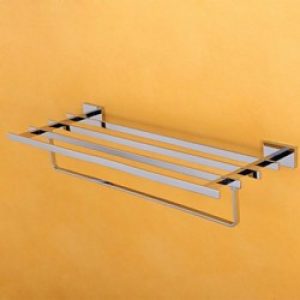 Porte-serviettes contemporain en laiton à fixation murale ( 60 cm )