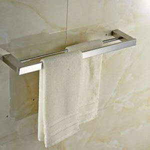 Porte-serviettes à double barre en acier inoxydable