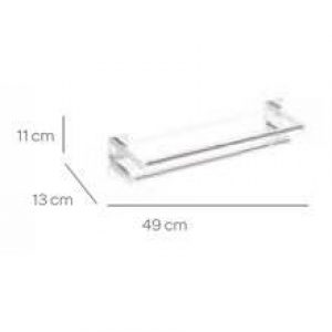 Porte-serviettes double de 50 cm MIXTA CO2+