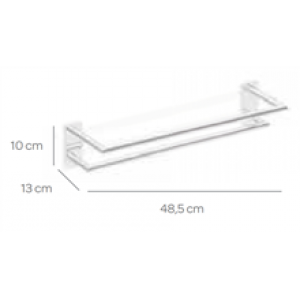 Porte-serviettes double de 50 cm SENSA CO2+