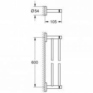 Porte-serviettes double Grohe Essentials