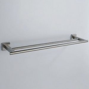 Porte-serviettes à doubles barres en acier inoxydable