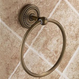 Porte-serviettes en anneau de laiton de style antique