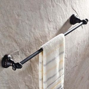 Porte-serviettes en laiton de style antique avec fixation murale