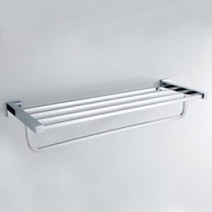 Porte-serviettes en laiton massif chromé de style moderne