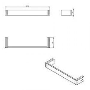 Porte-serviettes extreme 30 cm COSMIC