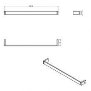 Porte-serviettes extreme 60 cm COSMIC