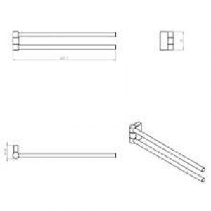 Porte-serviettes pivotant project COSMIC