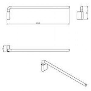 Porte-serviettes pivotant working COSMIC
