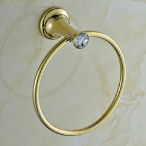 Porte-serviettes rond en laiton et ti-pvd