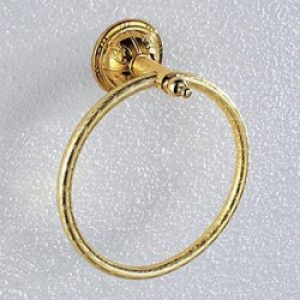 Porte-serviettes ronde en laiton antique et ti-pvd