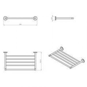 Porte-serviettes étagère minimalisme COSMIC