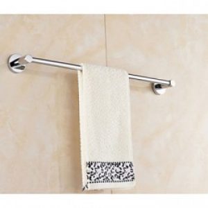 Porte-serviettes très contemporain en laiton chromé