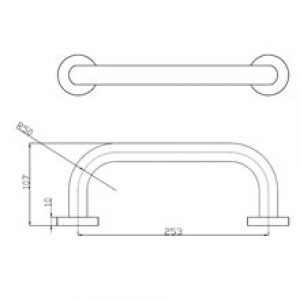 Porte-serviettes une barre 30cm laiton Medicrom…