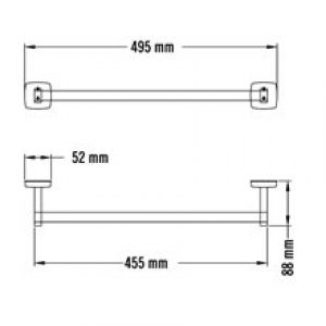 Porte-serviettes une barre brillant Medisteel…