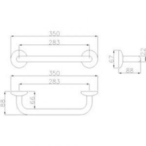 Porte-serviettes unique 35 cm blanc Medinylon…