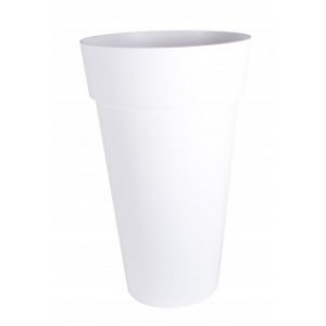 Pot haut rond blanc – diamètre 48 cm –  90 litres – Toscane 13637