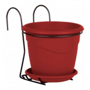 Pot MARINA 2L avec support – Rouge rubis
