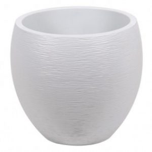 Pot rond – diamètre 50 cm – contenance 46 litres – Graphit blanc cérusé