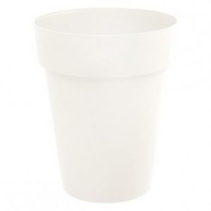 Pot rond mi-haut 44 cm blanc – 50 litres – Toscane 13629