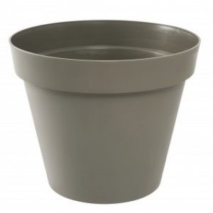 Pot rond taupe – diamètre 60 cm  – 76 litres – Toscane 13614