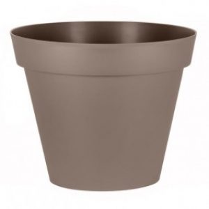 Pot rond taupe – diamètre 80 cm  – 170 litres – Toscane 13623