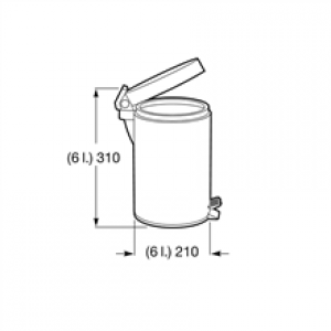 Poubelle 6 litres Hotels Classic Roca