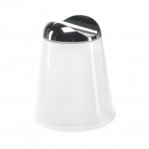 Poubelle blanche avec couvercle pivotant Carlino