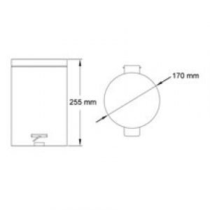 Poubelle circualire pédale 3L brillante…