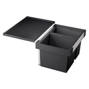 Poubelle de cuisine encastrable BLANCO FLEXON II 60/2 – 1×19 et 1×30  litres
