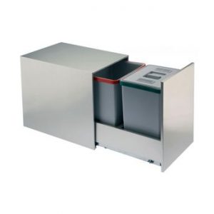 Poubelle de cuisine encastrable NICOL – 2×18 litres