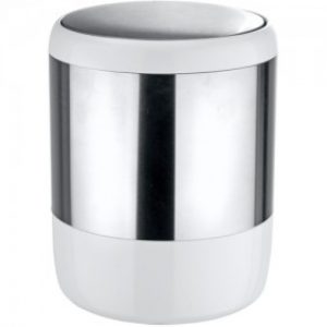 Poubelle de salle de bain à couvercle oscillant design Loft – 6 litres