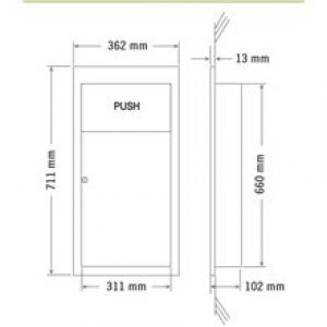 Poubelle à retour automatique encastrable de…