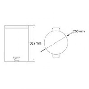 Poubelle ronde avec pédale 12L blanche Mediclinics