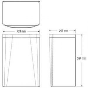 Poubelle sanitaires ouverte 45L Bradley…