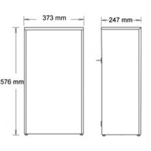 Poubelle sanitaires ouverte 53L RAL Mediclinics