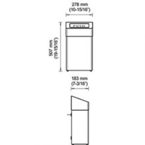 Poubelle sanitaires retour automatique 18L RAL…