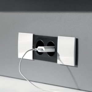 Prise de cuisine – 2 prises à encastrer BLANC