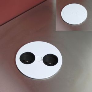 Prise de cuisine – ALTON Bloc 2 prises à encastrer Blanc