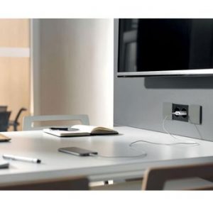 Prise de cuisine – Bloc COMO 2 prises à encastrer inox