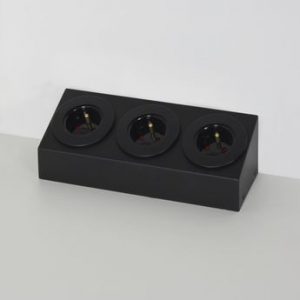 Prise de cuisine – Bloc de 3 prises BARRY soft touch noir