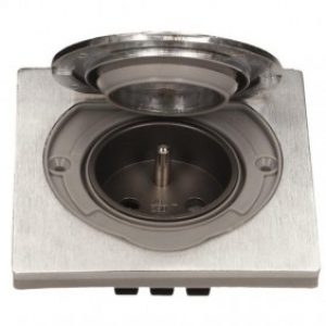 Prise en inox – type 2P+T – hermétique