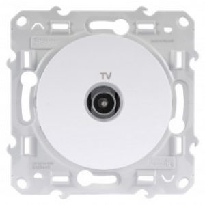 Prise TV ODACE blanc à vis – S520445