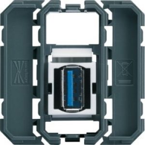 Prise USB 3.0 prise traversant – APPAREILLAGE MURAL GALLERY HAGER WXF644