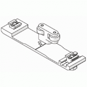 Profil de raccordement bas pour 2 portes coulissantes Concepta