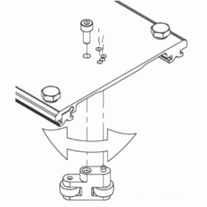 Profil de raccordement haut pour 2 portes coulissantes Concepta